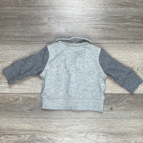 GAP Sweatshirt Cardigan Gray 3-6 Months - Picture 7 of 13